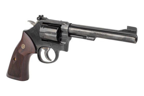 S&W Model 48 22 Magnum Classic Revolver has a blued finish